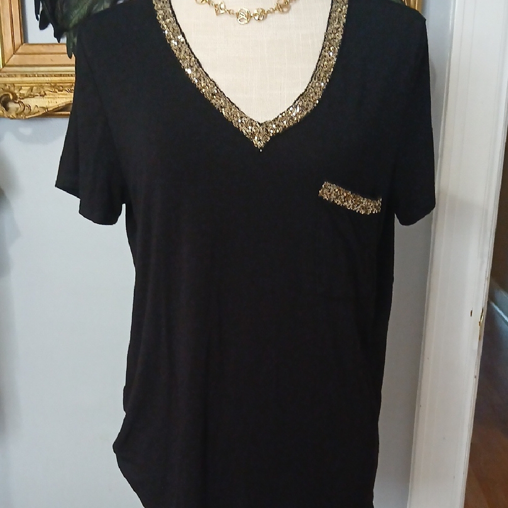 Black and Gold Women's Top